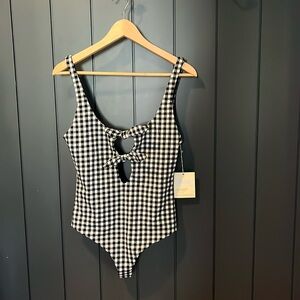 Mara Hoffman Gingham One Piece Swimsuit
